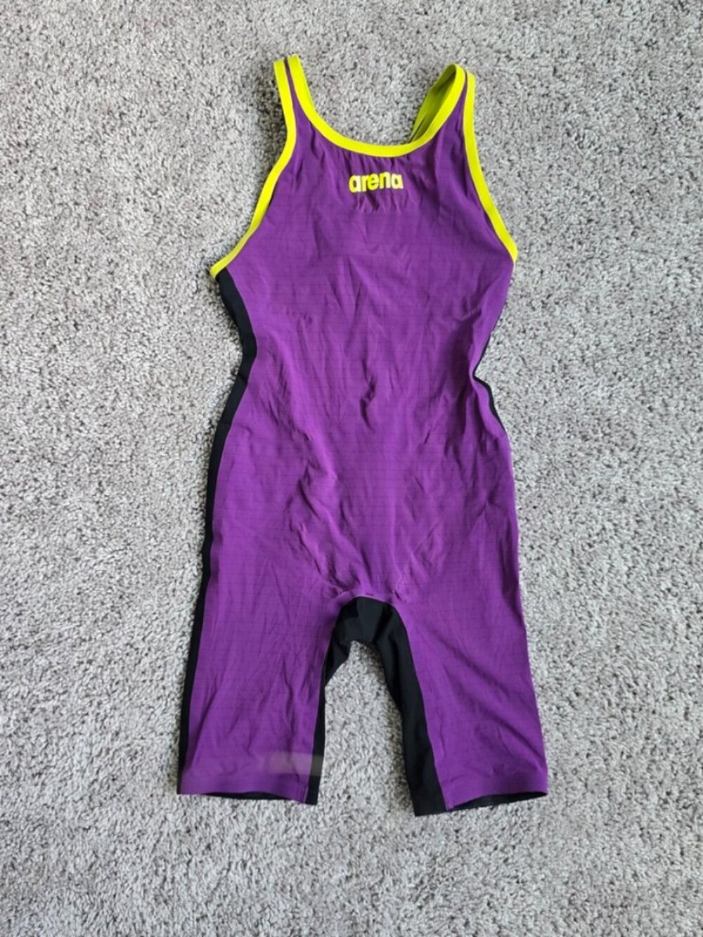 Arena Women's Powerskin Carbon Air Kneeskin Tech Suit Closed Back Purple 26